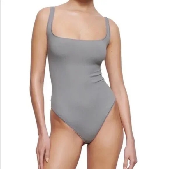 SKIMS Stretch Cotton Rib Bodysuit in Pacific 2X NWT - Picture 1 of 7